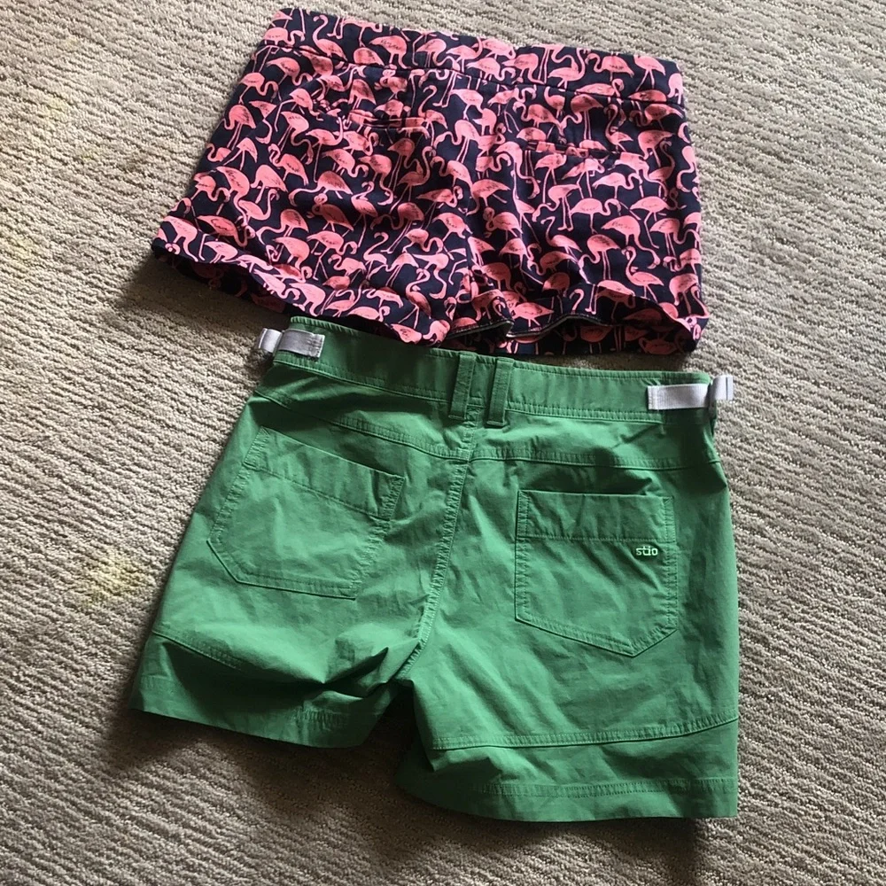 Flamingo J Crew Stio hiking zip pockets EUC both size 4 low rise - Picture 4 of 7